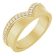 14K Yellow Gold 1/6 CTW Natural Diamond Contour Band