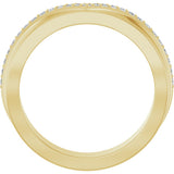 14K Yellow Gold 1/6 CTW Natural Diamond Contour Band