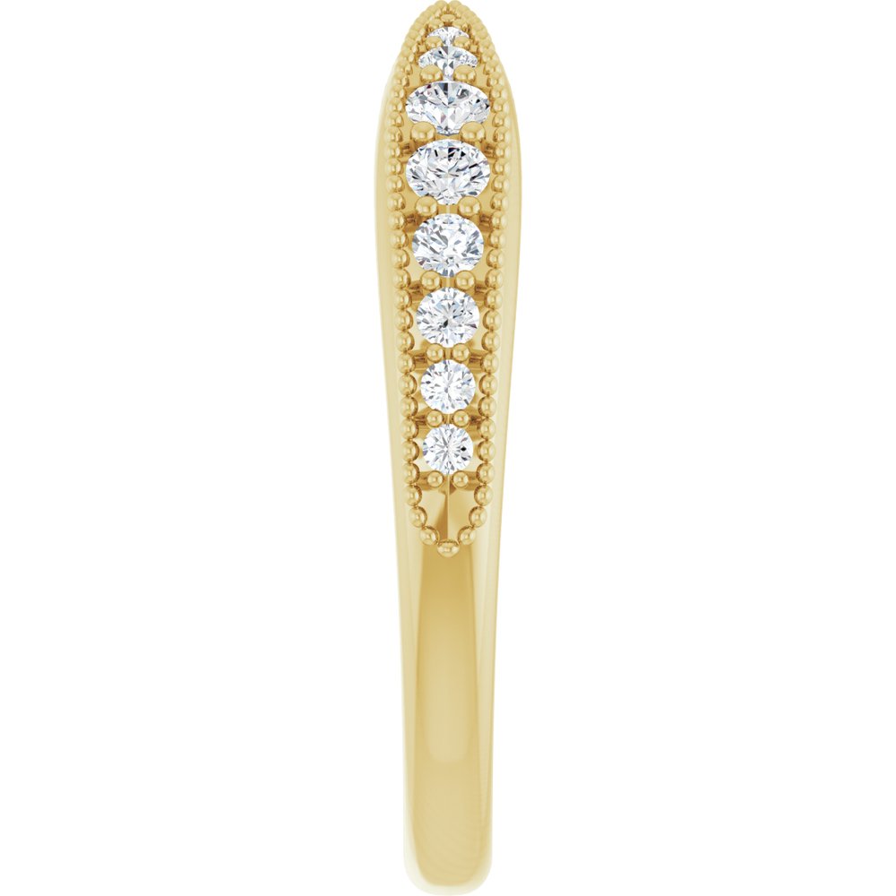 14K Yellow Gold 1/4 CTW Lab-Grown Diamond Contour Band