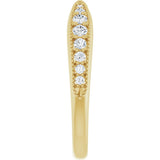 14K Yellow Gold 1/4 CTW Lab-Grown Diamond Contour Band