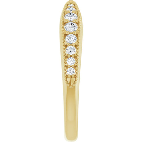 14K Yellow Gold 1/4 CTW Lab-Grown Diamond Contour Band