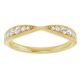 14K Yellow Gold 1/4 CTW Lab-Grown Diamond Contour Band