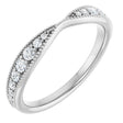 14K White Gold 1/4 CTW Natural Diamond Contour Band