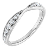 14K White Gold 1/4 CTW Lab-Grown Diamond Contour Band