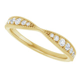 14K Yellow Gold 1/4 CTW Lab-Grown Diamond Contour Band