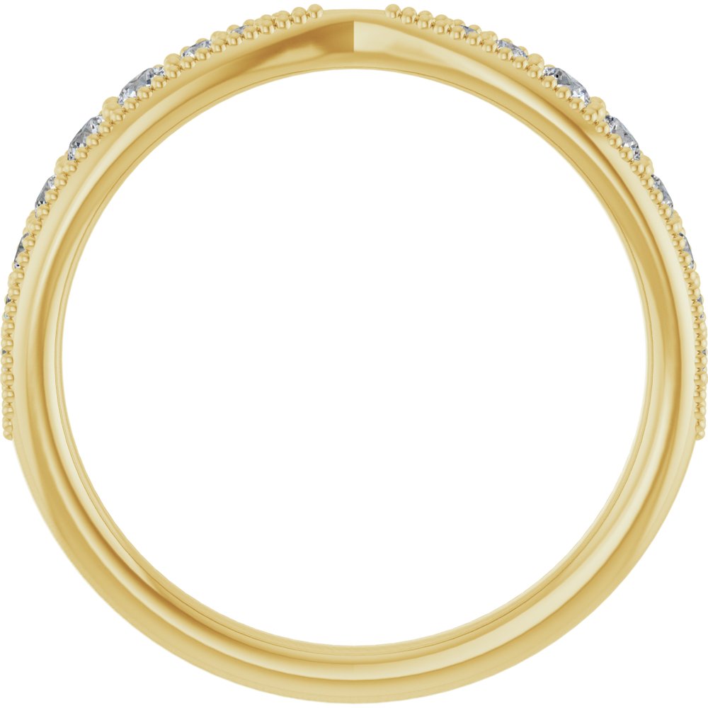 14K Yellow 1/4 CTW Lab-Grown Diamond Contour Band