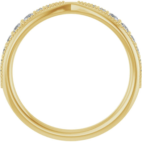 14K Yellow Gold 1/4 CTW Lab-Grown Diamond Contour Band
