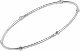 Sterling Silver 1/4 CTW Natural Diamond Bezel-Set Bangle 8" Bracelet