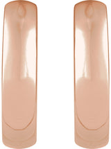 14K Rose Hinged 12 mm Hoop Earrings