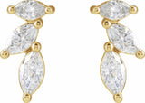 14K Yellow Gold 1/3 CTW Natural Diamond Nature-Inspired Earrings