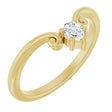 14K Yellow Gold 1/6 CTW Lab-Grown Diamond Contour Band