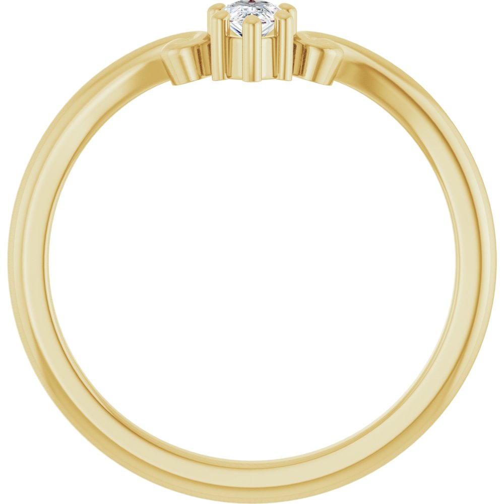 14K Yellow Gold 1/6 CTW Lab-Grown Diamond Contour Band