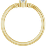 14K Yellow Gold 1/6 CTW Lab-Grown Diamond Contour Band