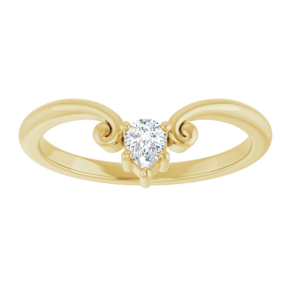14K Yellow Gold 1/6 CTW Lab-Grown Diamond Contour Band