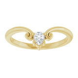14K Yellow Gold 1/6 CTW Lab-Grown Diamond Contour Band