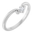 14K White Gold .06 CTW Natural Diamond Contour Band