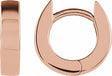 14K Rose Gold Hinged 10.2 mm Hoop Earrings