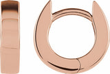 14K Rose Gold Hinged 10.2 mm Hoop Earrings