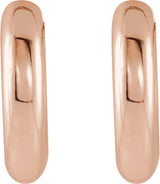 14K Rose Gold Hinged 12 mm Hoop Earrings