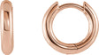 14K Rose Gold Hinged 12 mm Hoop Earrings