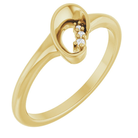 14K Yellow .01 CTW Natural Diamond Ring