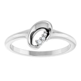 14K White .01 CTW Natural Diamond Ring