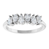 14K White 5/8 CTW Lab-Grown Diamond Anniversary Band