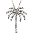 14K White Gold 1/4 CTW Natural Diamond Palm Tree 16" Necklace