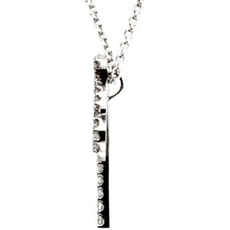 14K White Gold 1/4 CTW Natural Diamond Palm Tree 16" Necklace