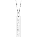 14K White 2024 Year Roman Numeral 16-18" Necklace