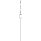 14K White 2024 Year Roman Numeral 16-18" Necklace