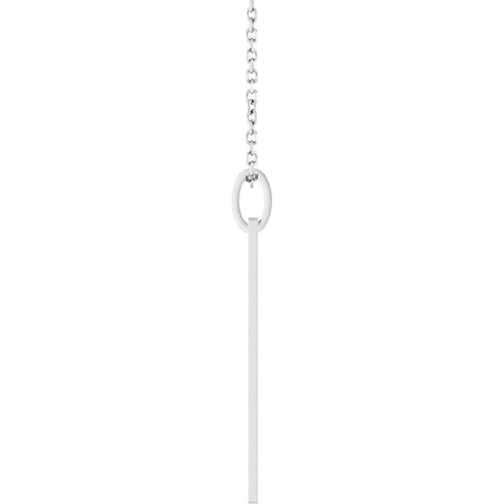 14K White 2024 Year Roman Numeral 16-18" Necklace