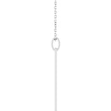 14K White 2024 Year Roman Numeral 16-18" Necklace