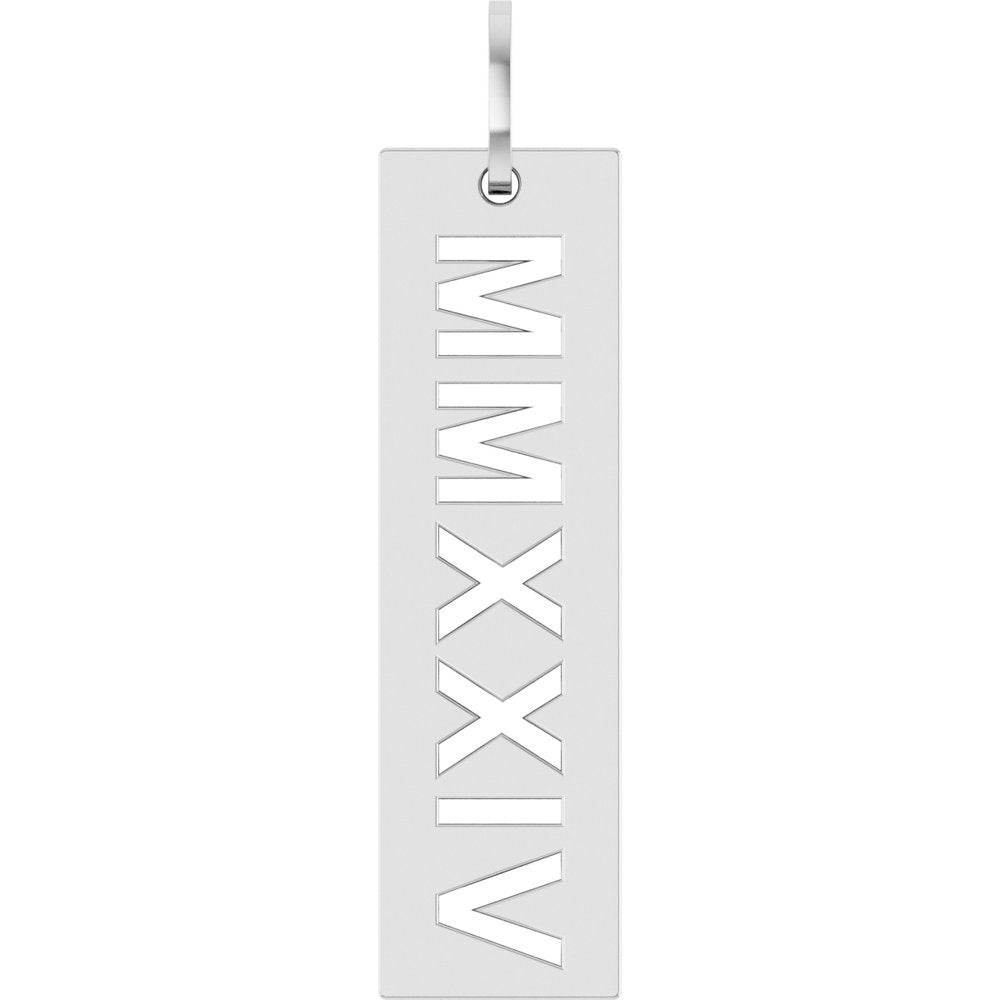 Sterling Silver 2024 Year Roman Numeral Pendant