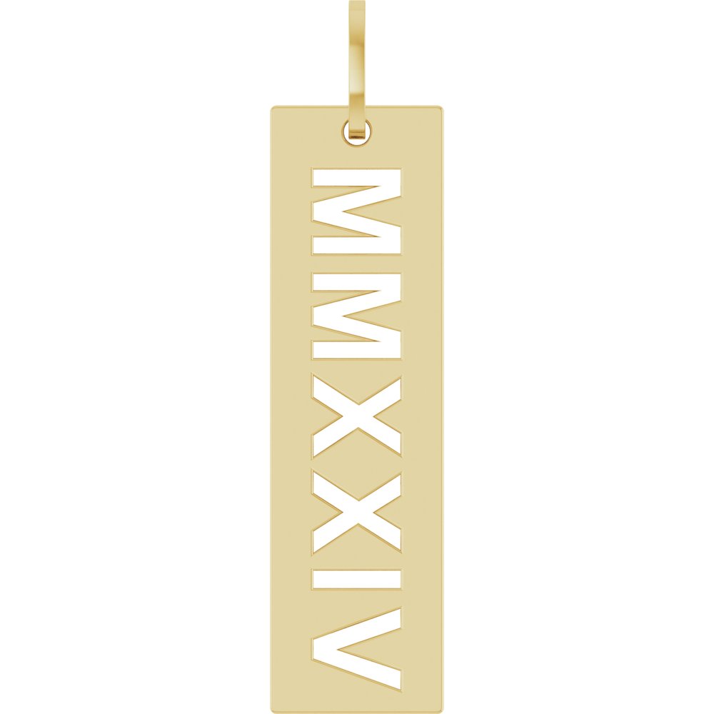 14K Yellow 2024 Year Roman Numeral Pendant