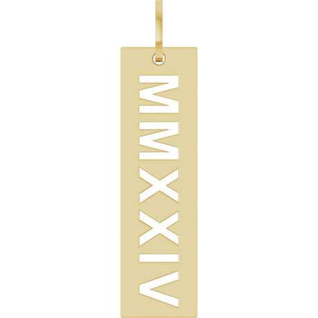 14K Yellow 2024 Year Roman Numeral Pendant