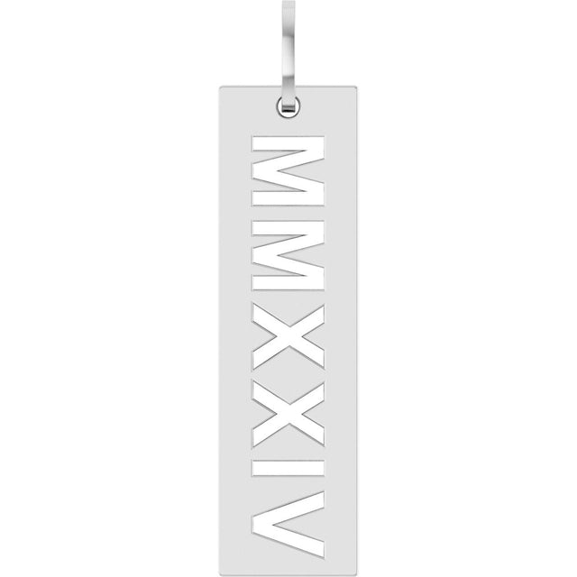 Sterling Silver 2024 Year Roman Numeral Pendant