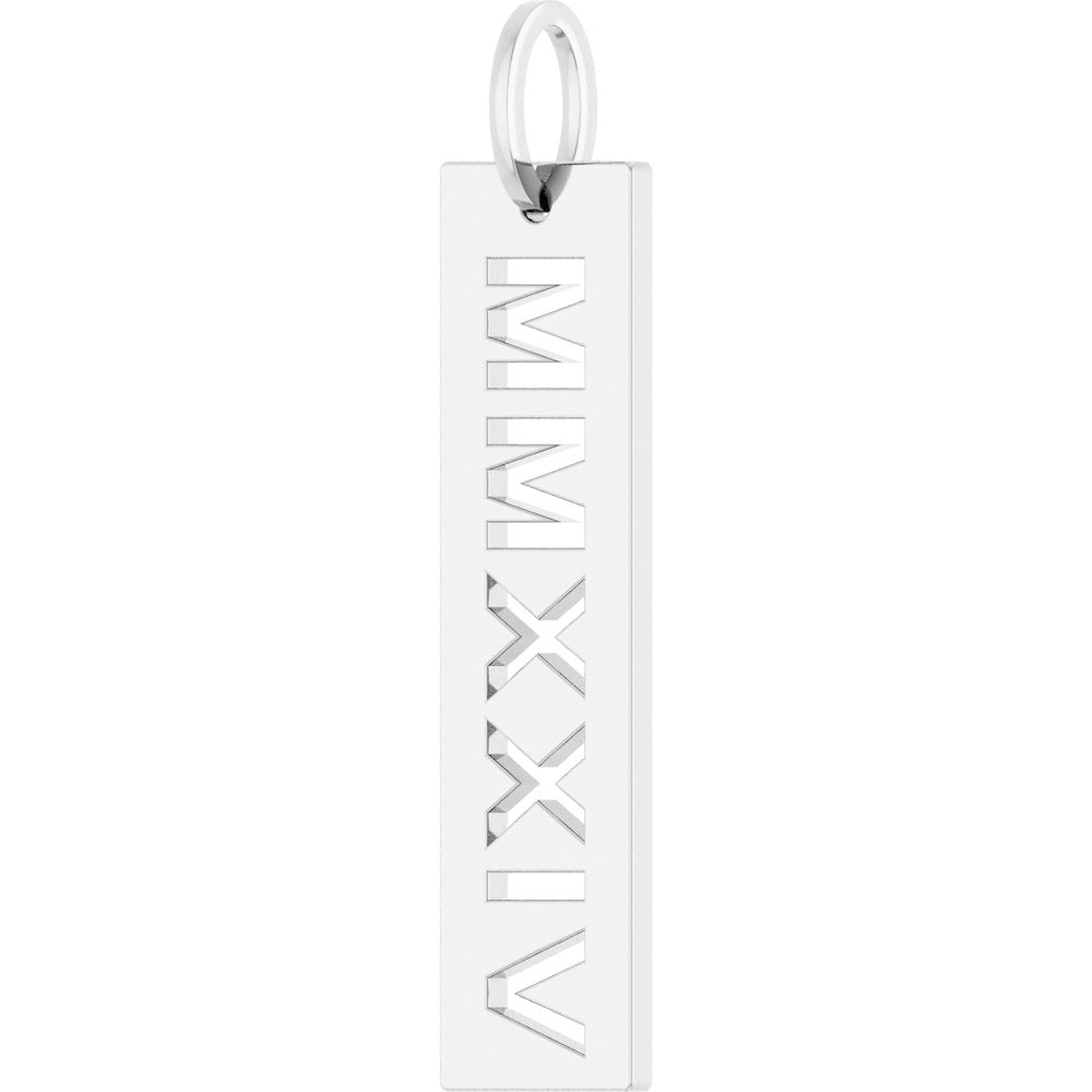 Sterling Silver 2024 Year Roman Numeral Pendant