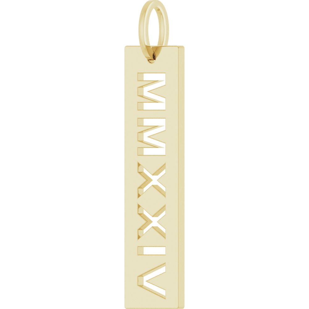 14K Yellow 2024 Year Roman Numeral Pendant