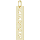 14K Yellow 2024 Year Roman Numeral Pendant