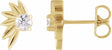 14K Yellow Gold 1/5 CTW Natural Diamond Half-Flower Earrings