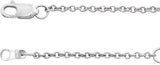 14K White Gold 1.5 mm Adjustable Cable 16-18" Chain