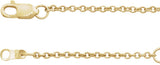 10K Yellow Gold 1.5 mm Adjustable Cable 16-18" Chain