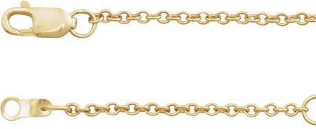 10K Yellow Gold 1.5 mm Adjustable Cable 16-18" Chain