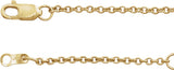 14K Yellow Gold-Filled 1.5 mm Adjustable Cable 16-18" Chain