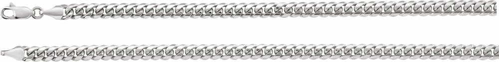 Sterling Silver 5 mm Miami Cuban Curb 18" Chain