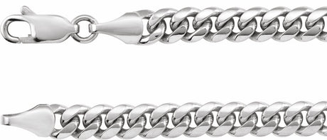 Sterling Silver 5 mm Miami Cuban Curb 8" Chain