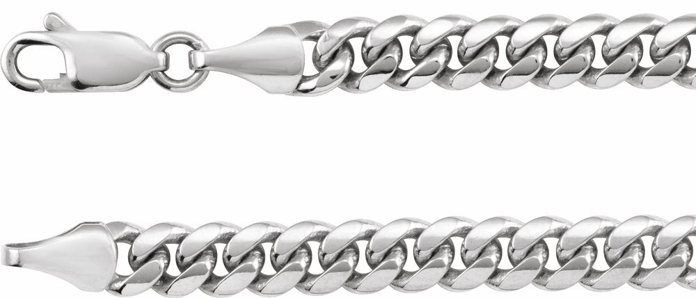 Sterling Silver 5 mm Miami Cuban Curb 20" Chain