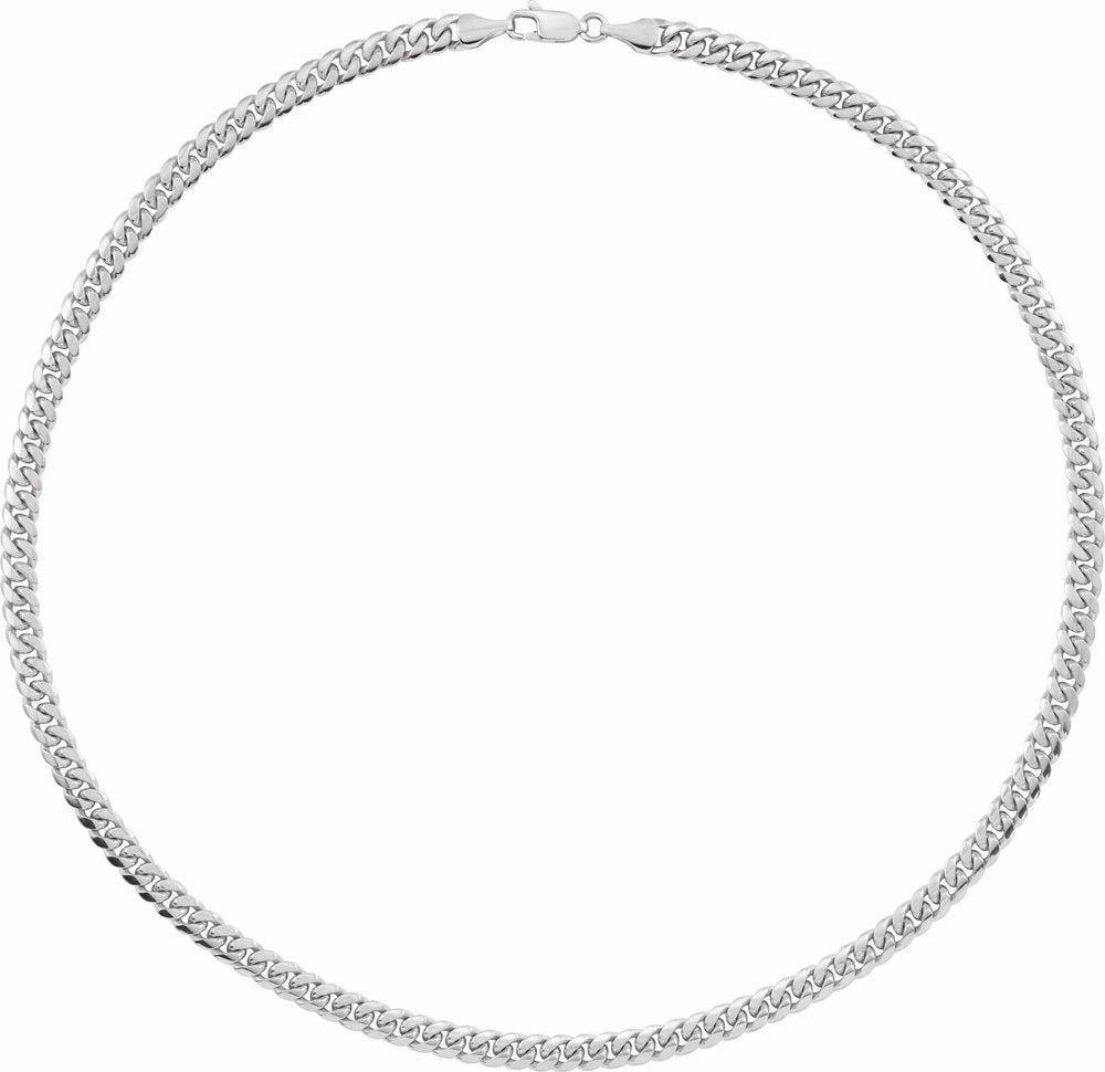 Sterling Silver 5 mm Miami Cuban Curb 20" Chain