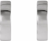 14K White Gold Hinged 16.5 mm Hoop Earrings